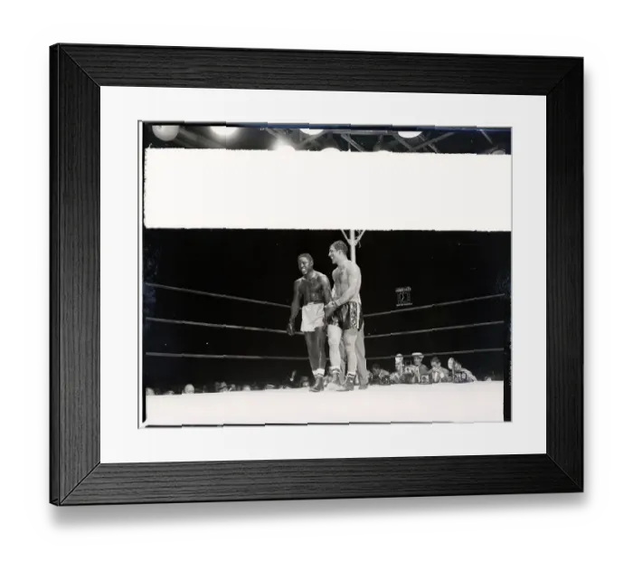 Framed Print : Ezzard Charles Stands with Rocky Marciano Framed Print : Ezzard Charles Stands with Rocky Marciano