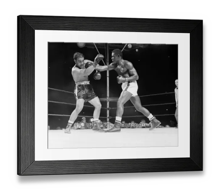 Framed Print : Ezzard Charles Hitting Rocky Marciano Framed Print : Ezzard Charles Hitting Rocky Marciano