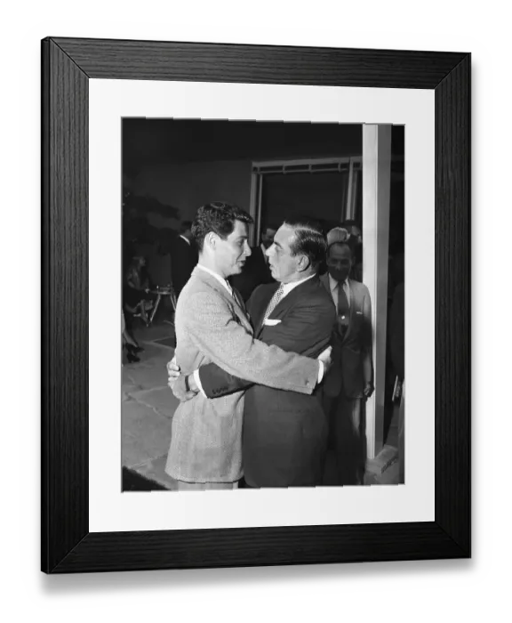 Framed Print : Eddie Fisher Embracing Eddie Cantor at Gathering Framed Print : Eddie Fisher Embracing Eddie Cantor at Gathering
