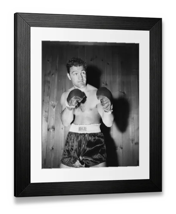 Framed Print : Rocky Marciano In Boxing Pose