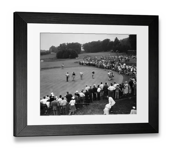 Framed Print : People Watch Ben Hogan Playing Golf Framed Print : People Watch Ben Hogan Playing Golf