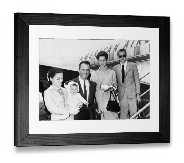 Framed Print : Fonda Family at Airport Framed Print : Fonda Family at Airport