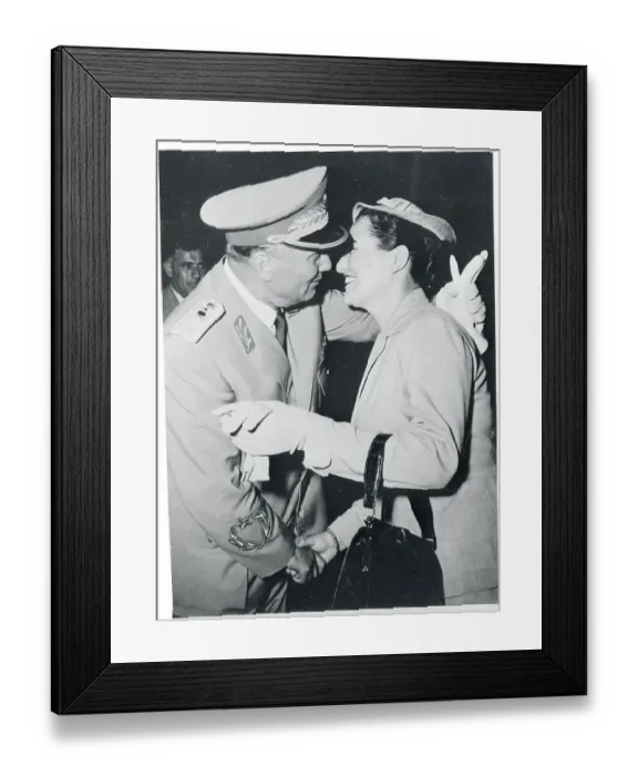 Framed Print : Josip Broz Tito Embracing His Wife Framed Print : Josip Broz Tito Embracing His Wife