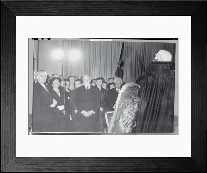 Framed Print : People Viewing Skull Framed Print : People Viewing Skull