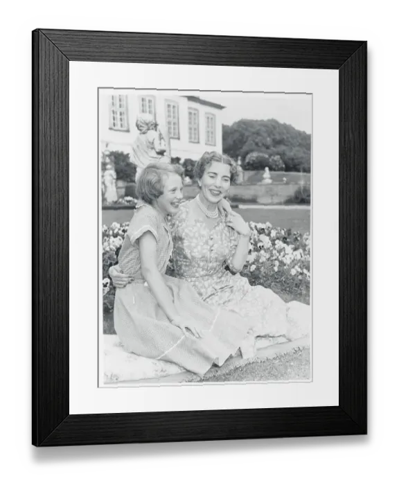 Framed Print : Denmark's Queen with Daughter