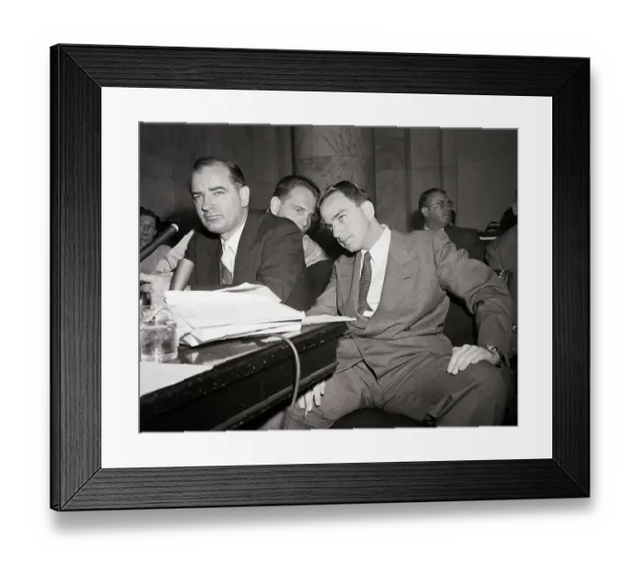 Framed Print : Joseph McCarthy and Roy Cohn, 1954