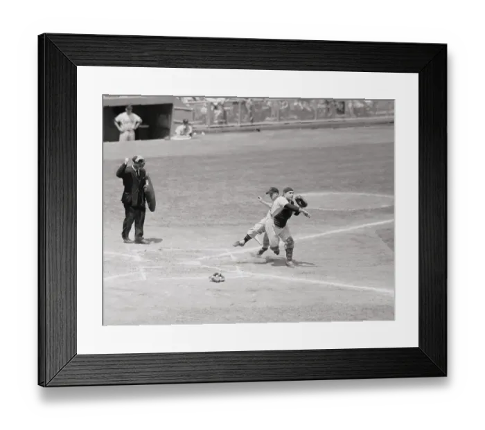 Framed Print : Yogi Berra Throwing Ball