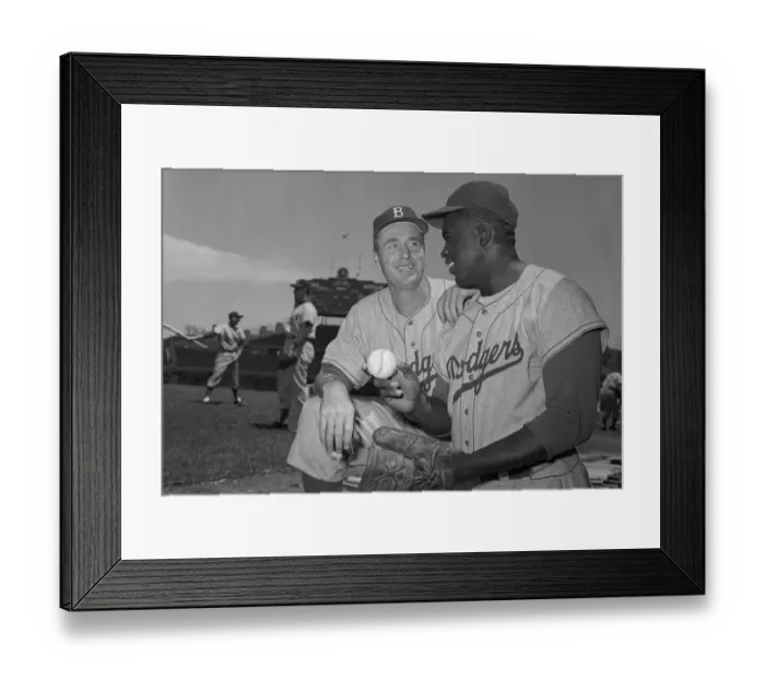 Framed Print : Jackie Robinson Talking with Walter Alston Framed Print : Jackie Robinson Talking with Walter Alston