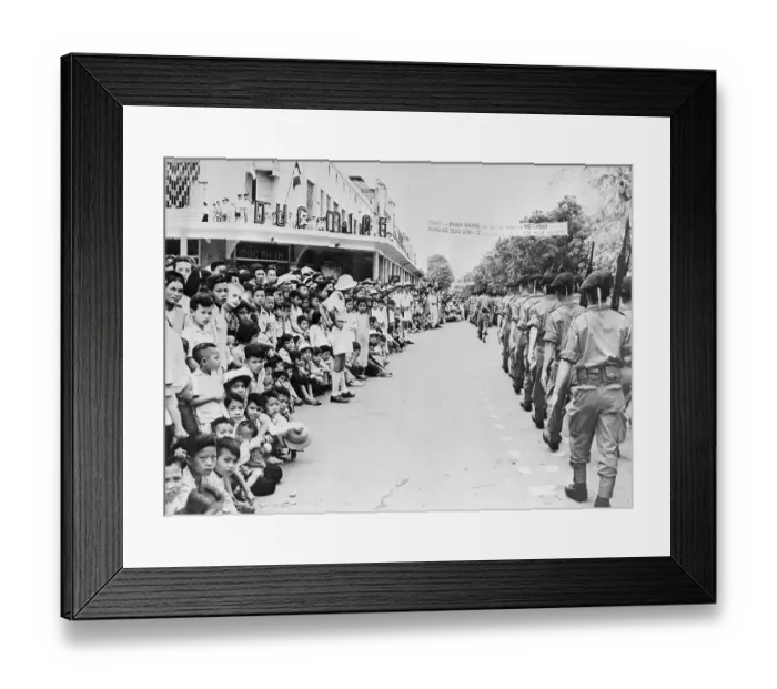 Framed Print : Parade of Troops in Hanoi Framed Print : Parade of Troops in Hanoi