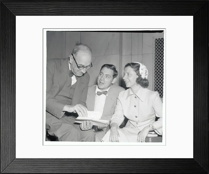 Framed Print : Joseph N. Welch and Family Members Going over Mail Framed Print : Joseph N. Welch and Family Members Going over Mail