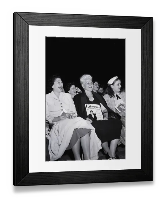 Framed Print : Women In Front Row Of Liberace Concert Framed Print : Women In Front Row Of Liberace Concert