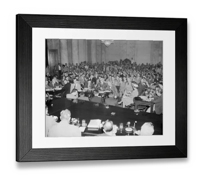 Framed Print : Scene of McCarthy Hearings
