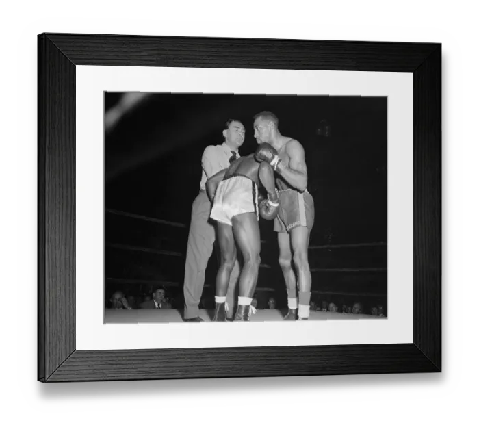 Framed Print : Max Schmeling Isaac Vaughn and John Cobbs in Ring Framed Print : Max Schmeling Isaac Vaughn and John Cobbs in Ring