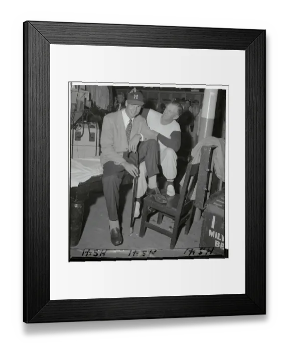 Framed Print : Bobby Thomson with Charlie Grimm Framed Print : Bobby Thomson with Charlie Grimm