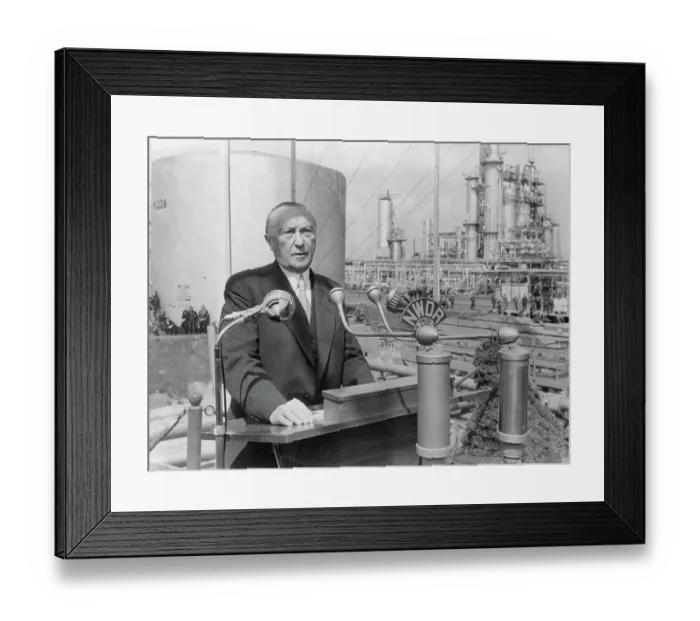 Framed Print : Konrad Adenauer Giving a Speech Framed Print : Konrad Adenauer Giving a Speech