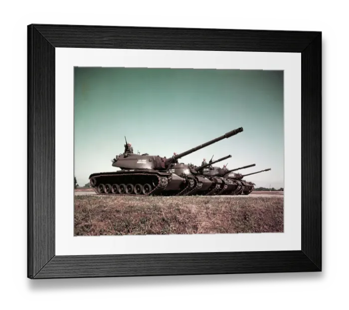 Framed Print : Army Tanks On Field Framed Print : Army Tanks On Field