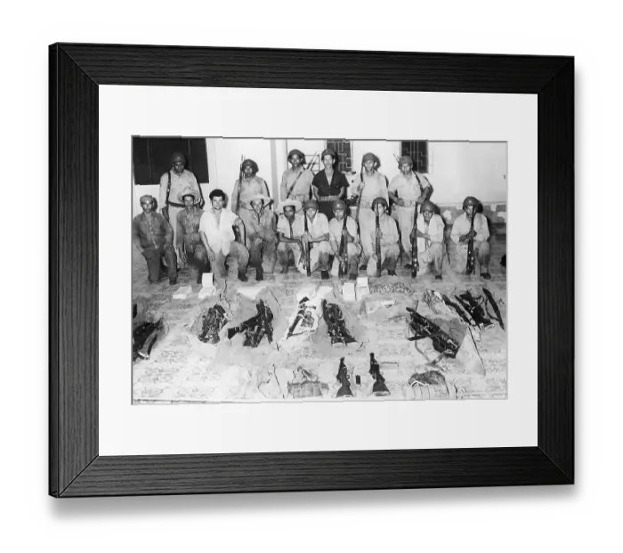 Framed Print : Nicaraguan National Guardsmen with Weapons Framed Print : Nicaraguan National Guardsmen with Weapons