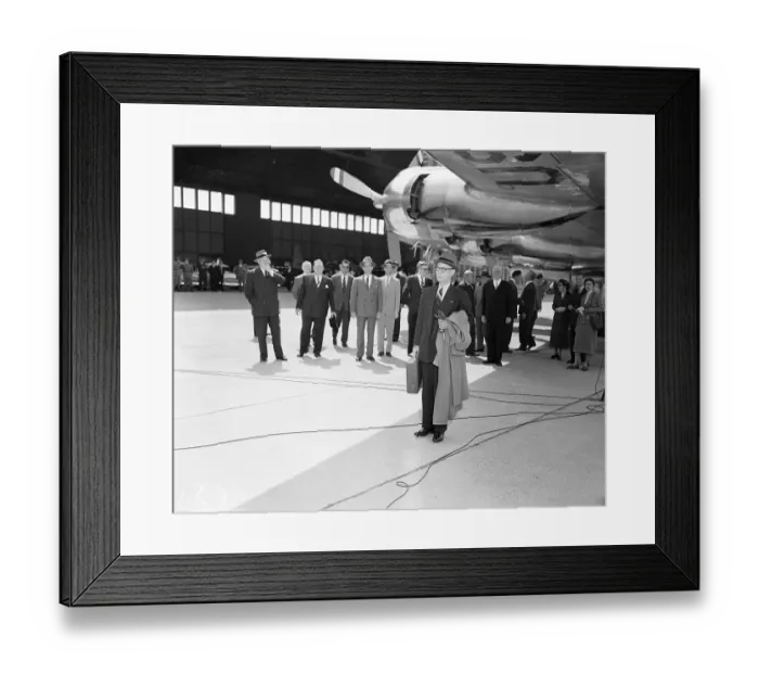 Framed Print : Bedel Smith Walking from Airplane Framed Print : Bedel Smith Walking from Airplane