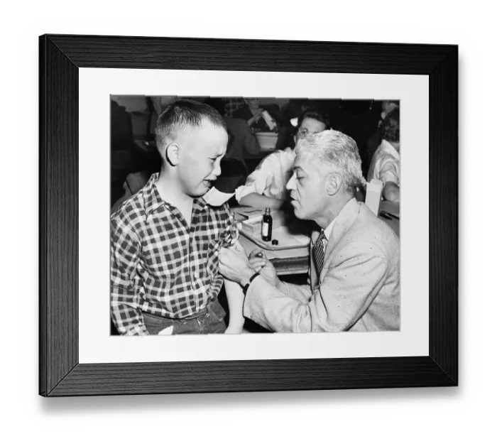 Framed Print : Child Receiving Salk Polio Vaccine Framed Print : Child Receiving Salk Polio Vaccine
