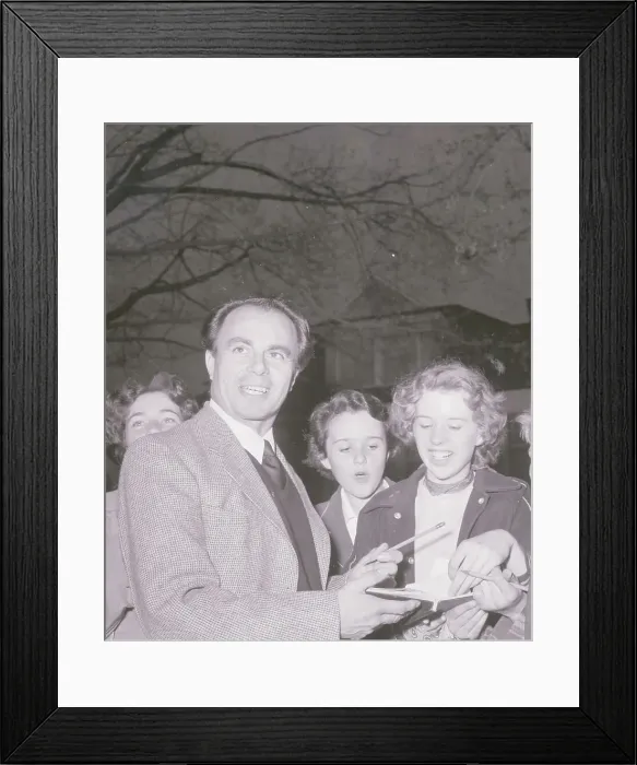 Framed Print : Prince Aly Khan Signing Autographs Framed Print : Prince Aly Khan Signing Autographs