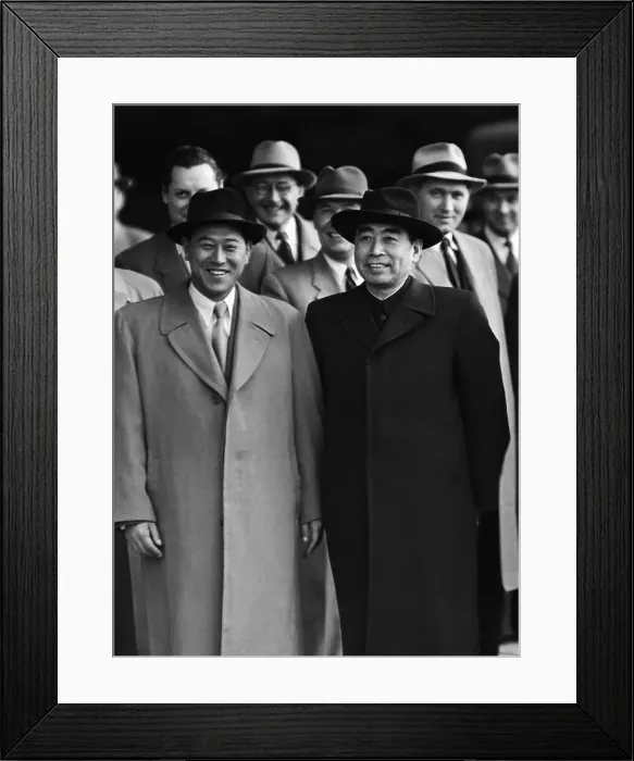 Framed Print : Nam Il And Chou En-Li Smile; 3 / 4 Length