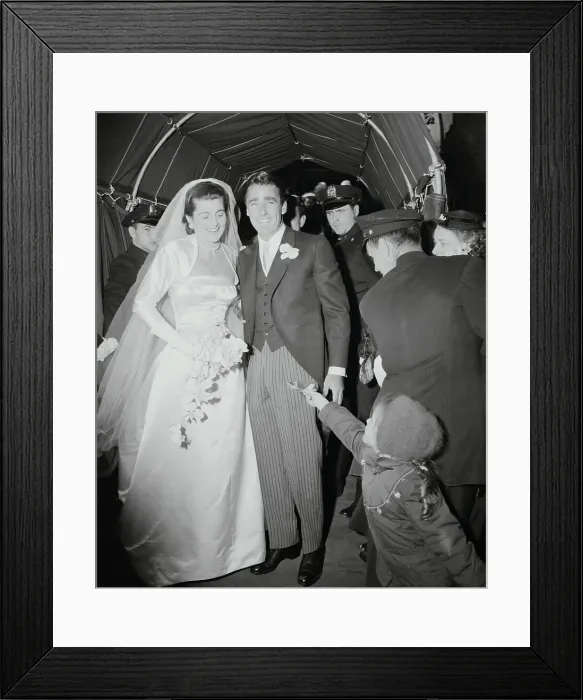 Framed Print : Child Greeting Patricia and Peter Lawford Framed Print : Child Greeting Patricia and Peter Lawford