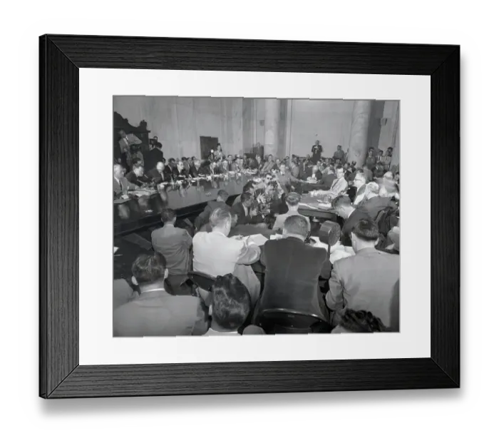 Framed Print : Robert Stevens Testifying at Hearing Framed Print : Robert Stevens Testifying at Hearing