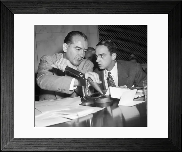 Framed Print : Senator Joseph McCarthy With Roy Cohn Framed Print : Senator Joseph McCarthy With Roy Cohn