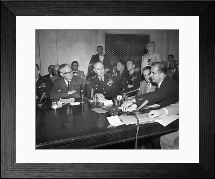 Framed Print : Stevens Listens as McCarthy Speaks Framed Print : Stevens Listens as McCarthy Speaks