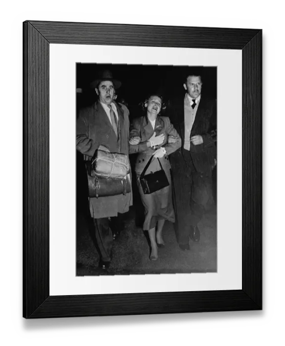 Framed Print : Russian Guards Taking Mrs. Evikoya Petrov to a Plane Framed Print : Russian Guards Taking Mrs. Evikoya Petrov to a Plane