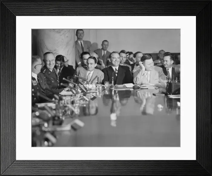 Framed Print : Senator Joseph McCarthy and Roy Cohn During Senate Investigation Framed Print : Senator Joseph McCarthy and Roy Cohn During Senate Investigation