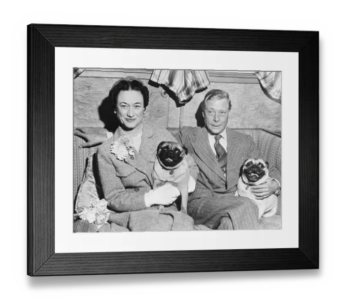Framed Print : Duke and Duchess of Windsor Posing with Their Dogs Framed Print : Duke and Duchess of Windsor Posing with Their Dogs