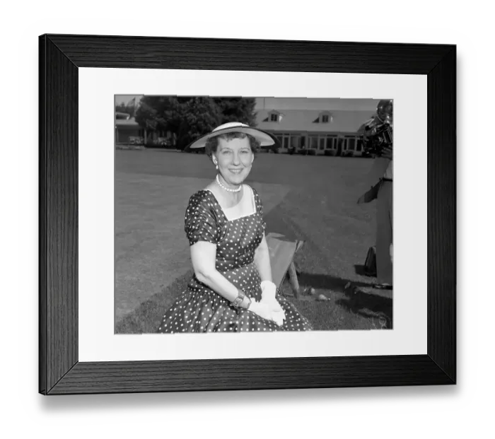 Framed Print : First Lady Mamie Eisenhower in Easter Dress Framed Print : First Lady Mamie Eisenhower in Easter Dress