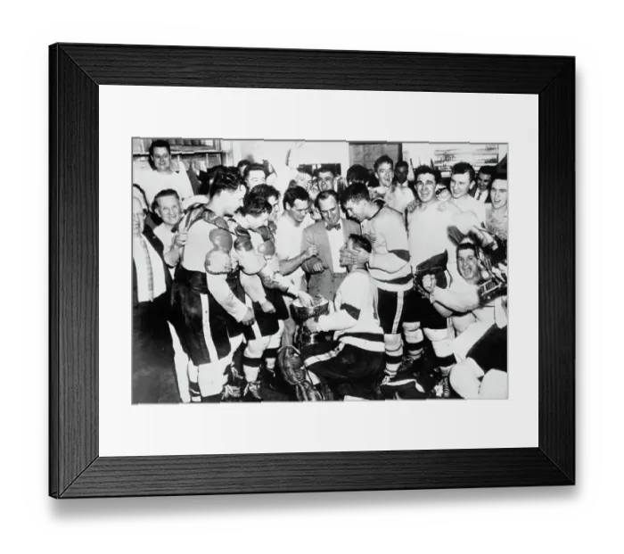 Framed Print : Detroit Red Wings Celebrating Stanley Cup Victory, 1954 Framed Print : Detroit Red Wings Celebrating Stanley Cup Victory, 1954