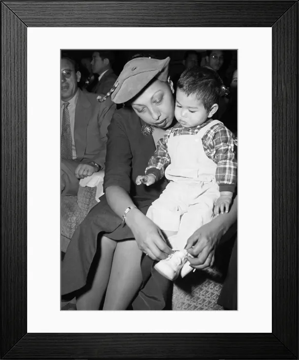 Framed Print : Josephine Baker Ties Young Japanese Boy's Shoe Framed Print : Josephine Baker Ties Young Japanese Boy's Shoe