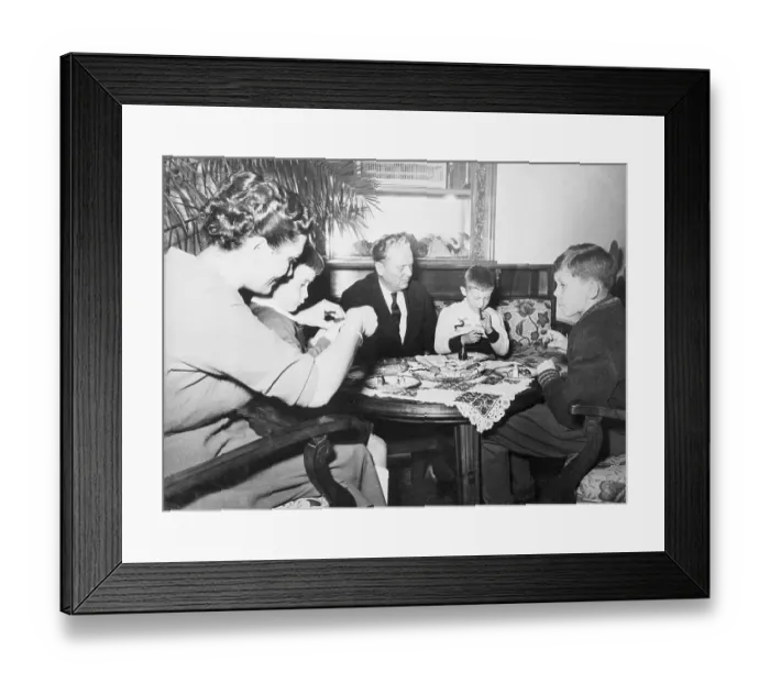 Framed Print : Politician Josip Broz Tito Sitting With Family Members Framed Print : Politician Josip Broz Tito Sitting With Family Members