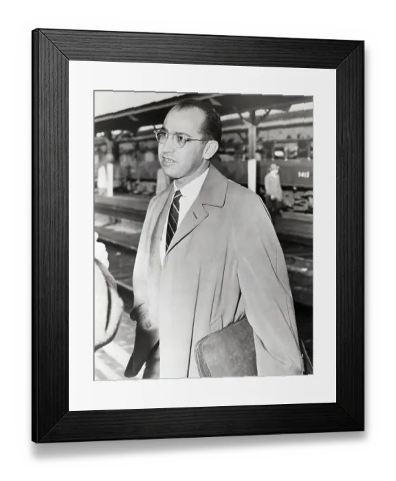 Framed Print : Jonas Salk at Train Station Framed Print : Jonas Salk at Train Station