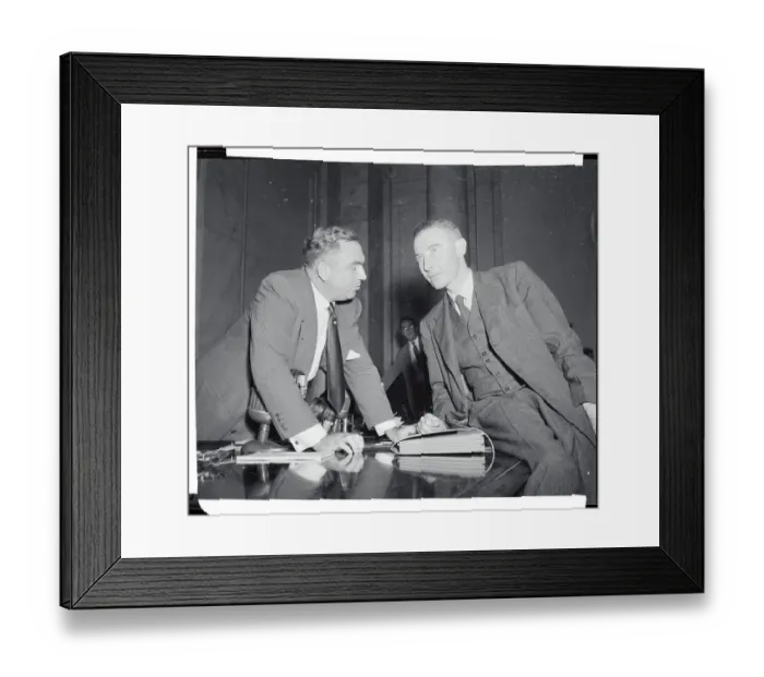 Framed Print : Senator Brien McMahon Conversing with Robert Oppenheimer Framed Print : Senator Brien McMahon Conversing with Robert Oppenheimer