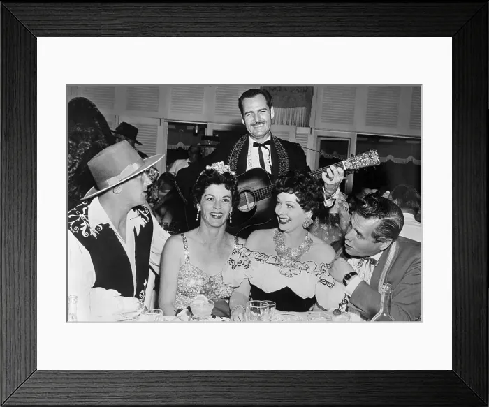 Framed Print : Performers Lucille Ball and Desi Arnaz Singing With Friends Framed Print : Performers Lucille Ball and Desi Arnaz Singing With Friends