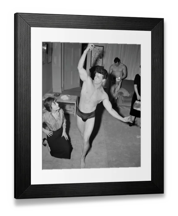 Framed Print : Novella Parigini Looks At Male In Trunks Framed Print : Novella Parigini Looks At Male In Trunks