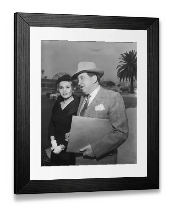 Framed Print : Zsa Zsa Gabor with Her Lawyer Framed Print : Zsa Zsa Gabor with Her Lawyer