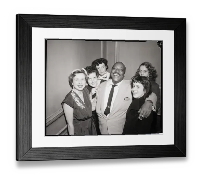 Framed Print : Female Fans Around Count Basie Framed Print : Female Fans Around Count Basie