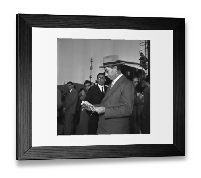 Framed Print : Lucky Luciano Reading Racing Form Framed Print : Lucky Luciano Reading Racing Form