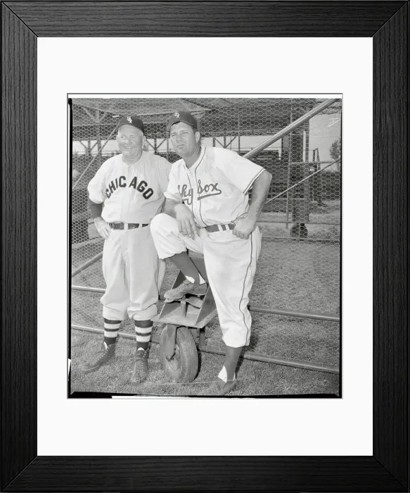 Framed Print : Rogers Hornsby and Mickey Livingston at Baseball Farm Framed Print : Rogers Hornsby and Mickey Livingston at Baseball Farm