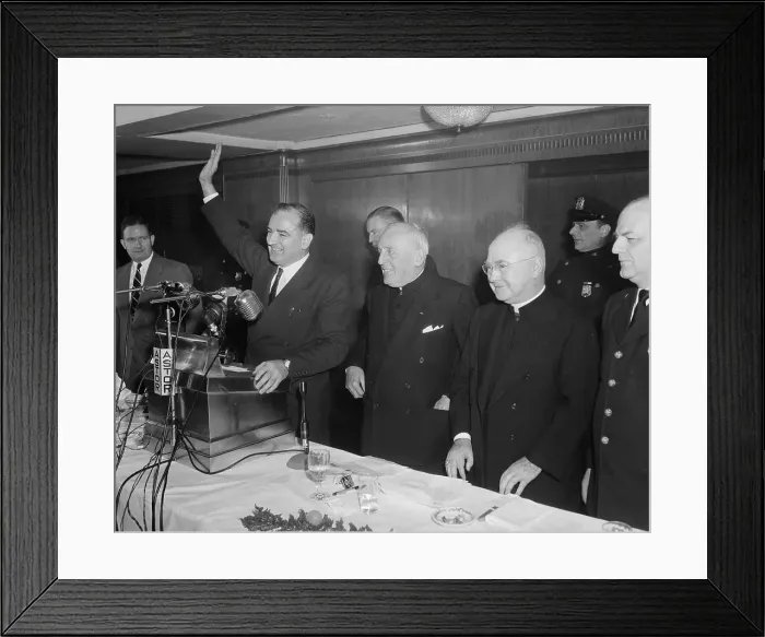 Framed Print : Joseph R. McCarthy Waving from Podium Framed Print : Joseph R. McCarthy Waving from Podium