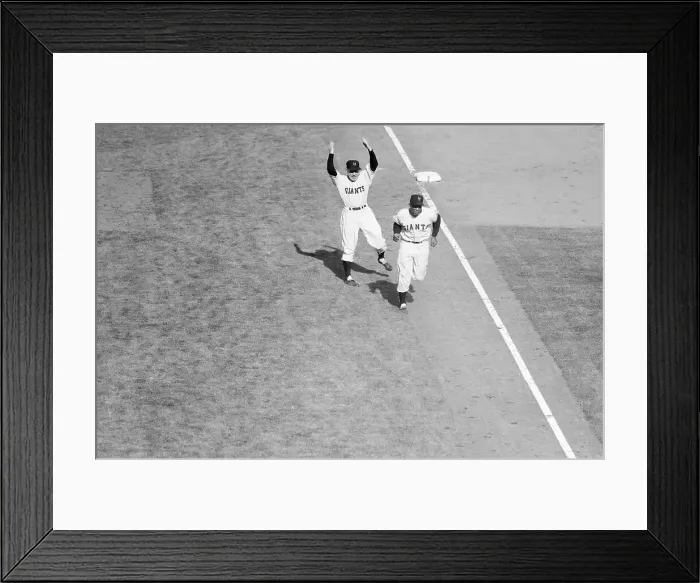 Framed Print : Leo Durocher Cheering Willie May's Home Run Framed Print : Leo Durocher Cheering Willie May's Home Run