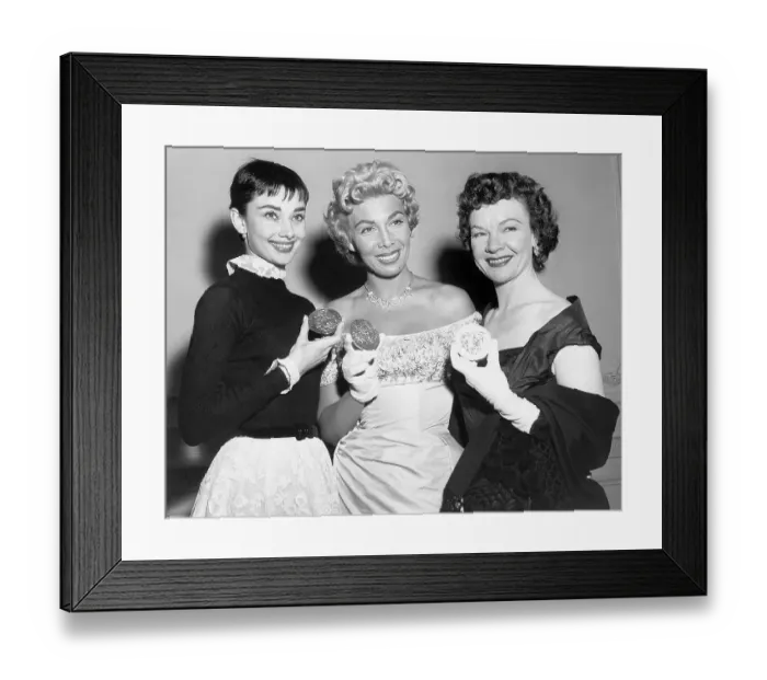 Framed Print : Audrey Hepburn, Dolores Grey, Jo Van Fleet at Tony Awards Framed Print : Audrey Hepburn, Dolores Grey, Jo Van Fleet at Tony Awards