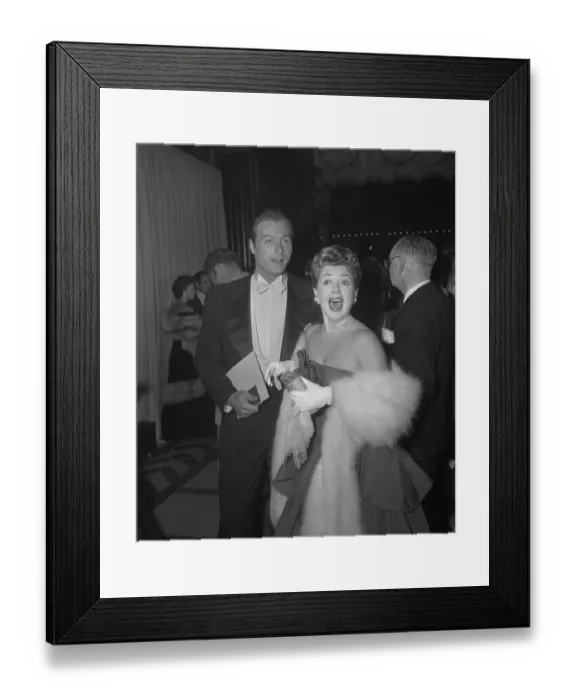 Framed Print : Lana Turner with Husband and Mouth Open Framed Print : Lana Turner with Husband and Mouth Open