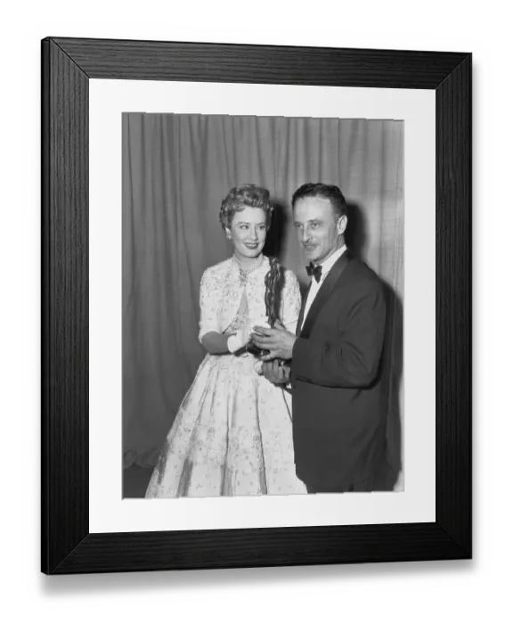 Framed Print : Irene Dunn and Fred Zinnemann Framed Print : Irene Dunn and Fred Zinnemann