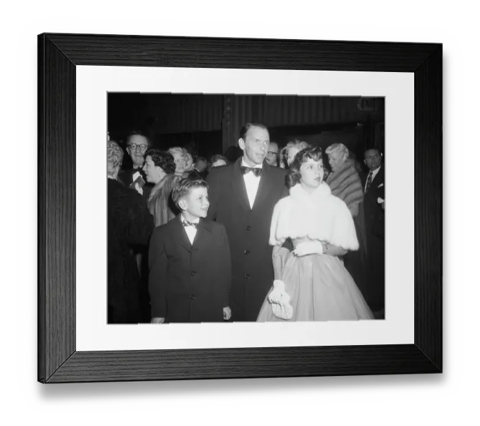 Framed Print : Frank Sinatra W / Daughter & Son Framed Print : Frank Sinatra W / Daughter & Son